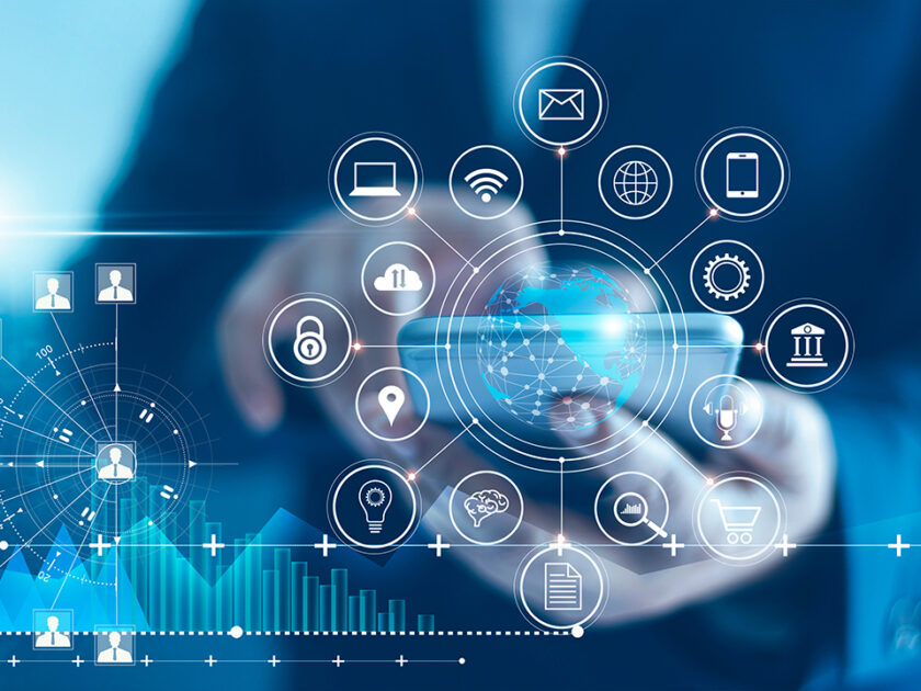 Businessman using mobile smartphone and icon network connection data with growth graph customer, digital marketing, banking and payment online, analysis and planning of business.