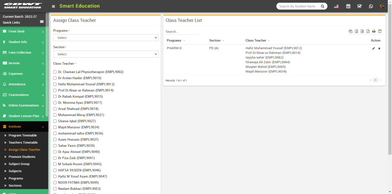 IMS-Assign-Class-Teacher